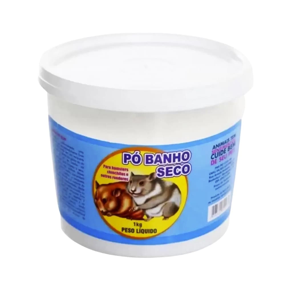Pó Mármore Banho Seco Hamster Chinchila Ratinho Roedores 1kg