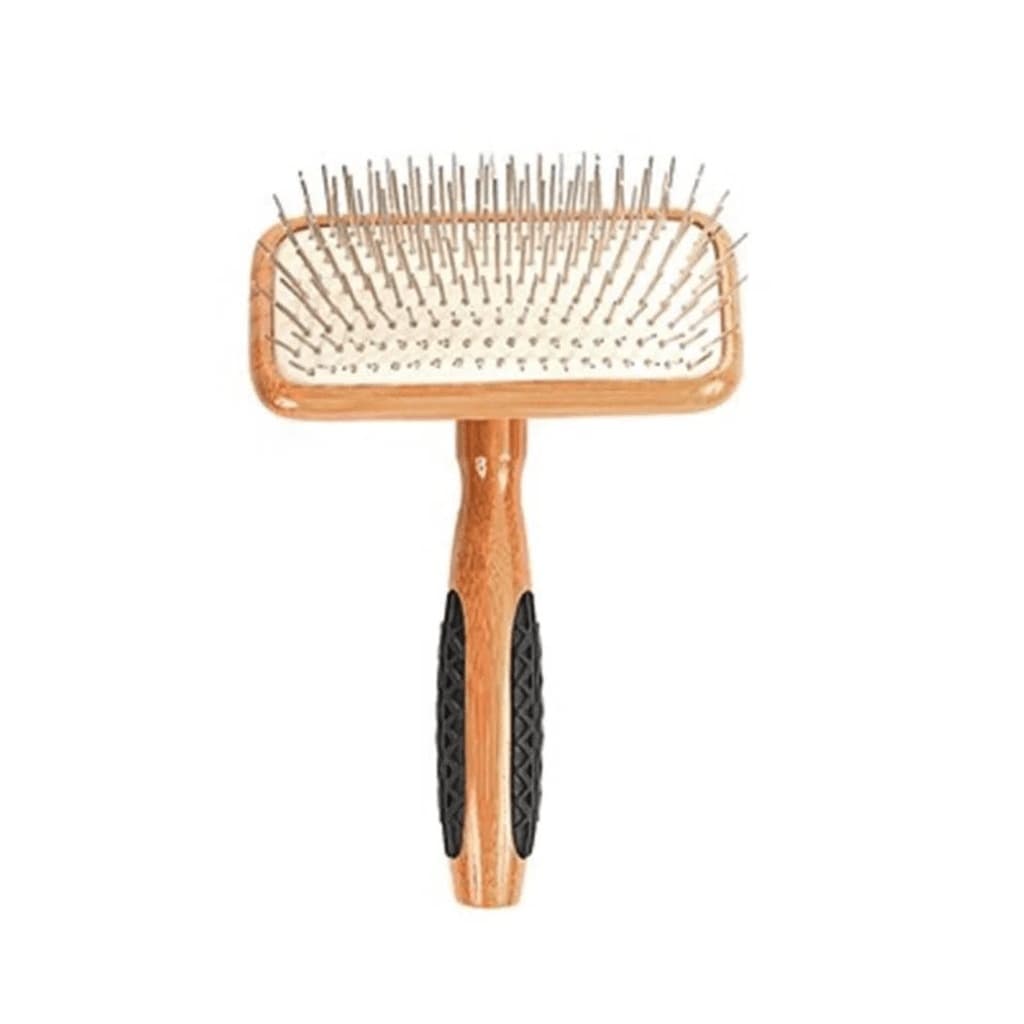 Escova Pet Bass de Bambu Com Pinos (Formato Rasqueadeira) Lisa