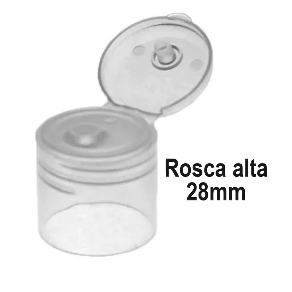 kit com 100 Tampa Flip Top 28/415 , Encaixe A Pressão Para Frascos de Líquidos e Lembrancinhas