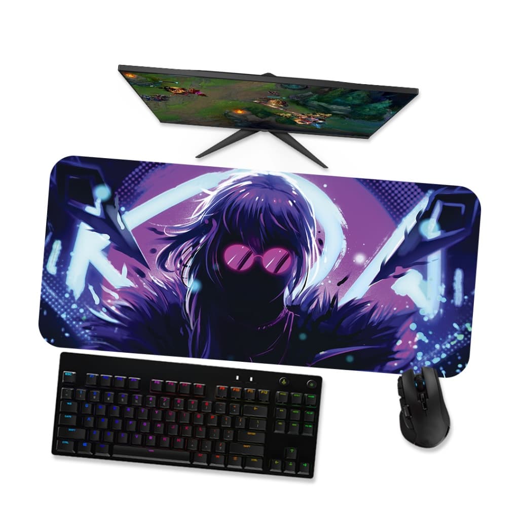 Mouse Pad Gamer Grande LoL Kaisa KDA 1  LoL 90x40 80x40 60x40 70x30 45x40