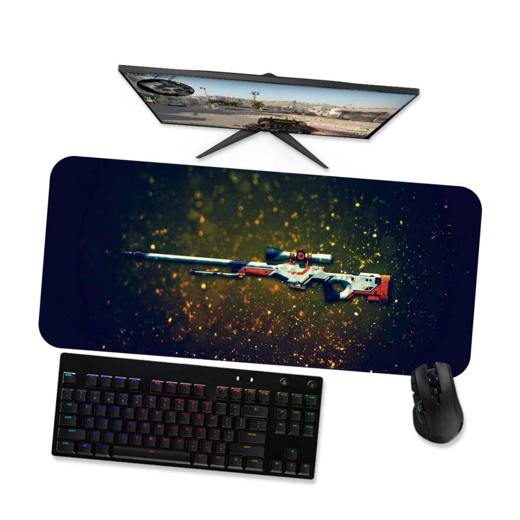 Mouse Pad Gamer Grande Csgo Awp Asiimov 1 90x40 80x40 60x40 70x30 45x40