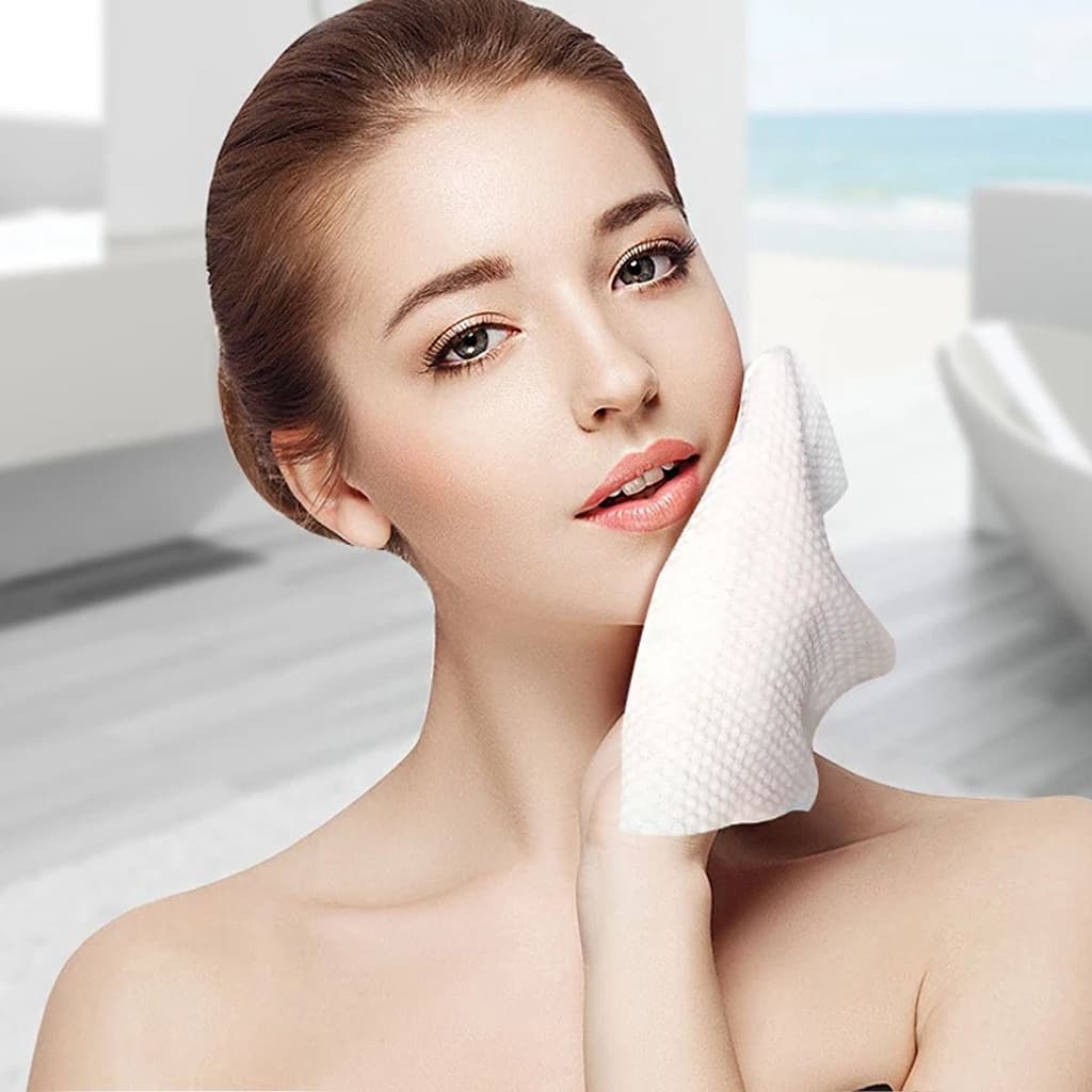 Lenço Algodão 50 Peças Toalha Facial Pele Macia Lencinho Bebê Maquiagem Premium