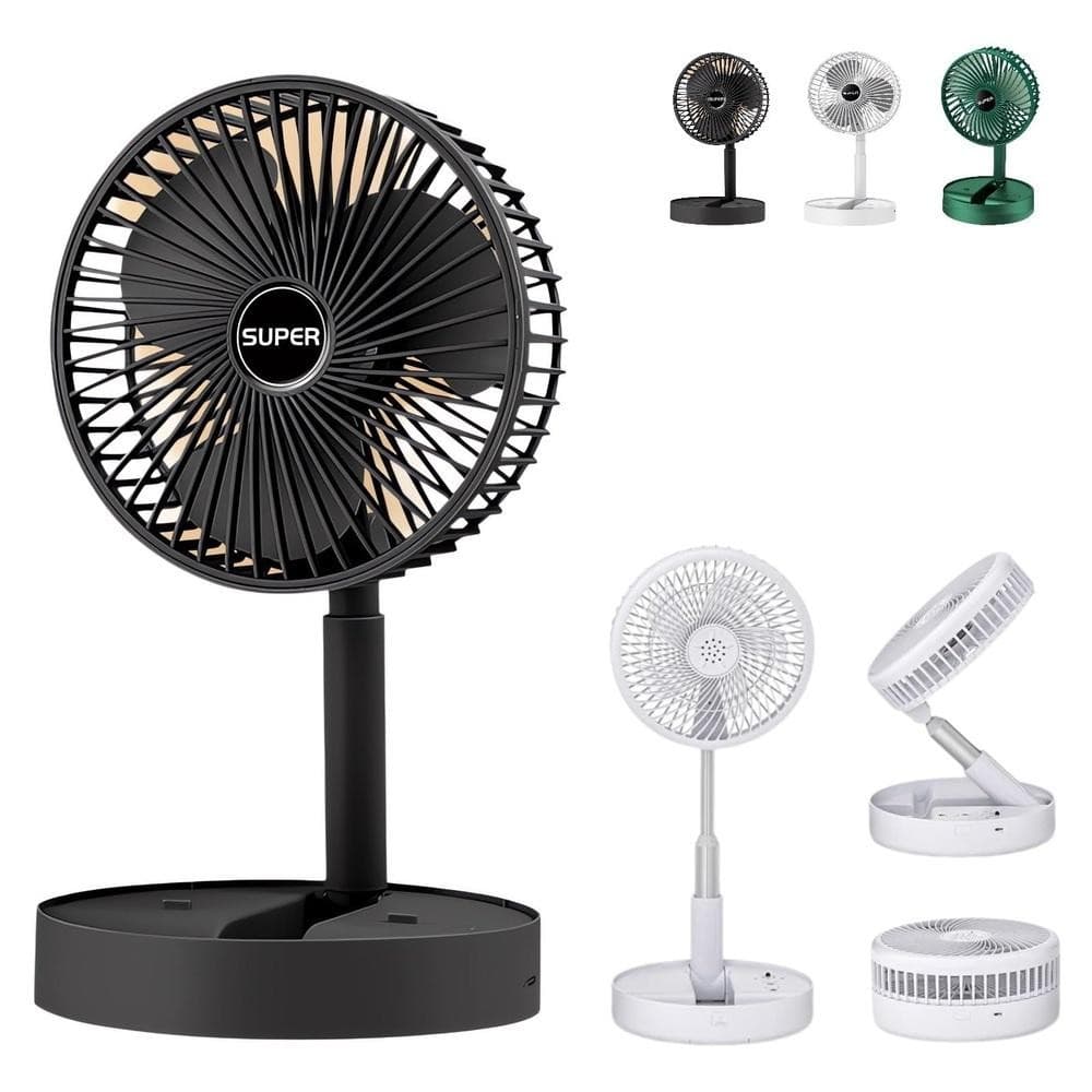 VENTILADOR DE MESA DOBRAVEL MINI CIRCULADOR AR TELESCOPICO USB PORTATIL AJUSTAVEL COM SUPORTE APOIO CELULAR