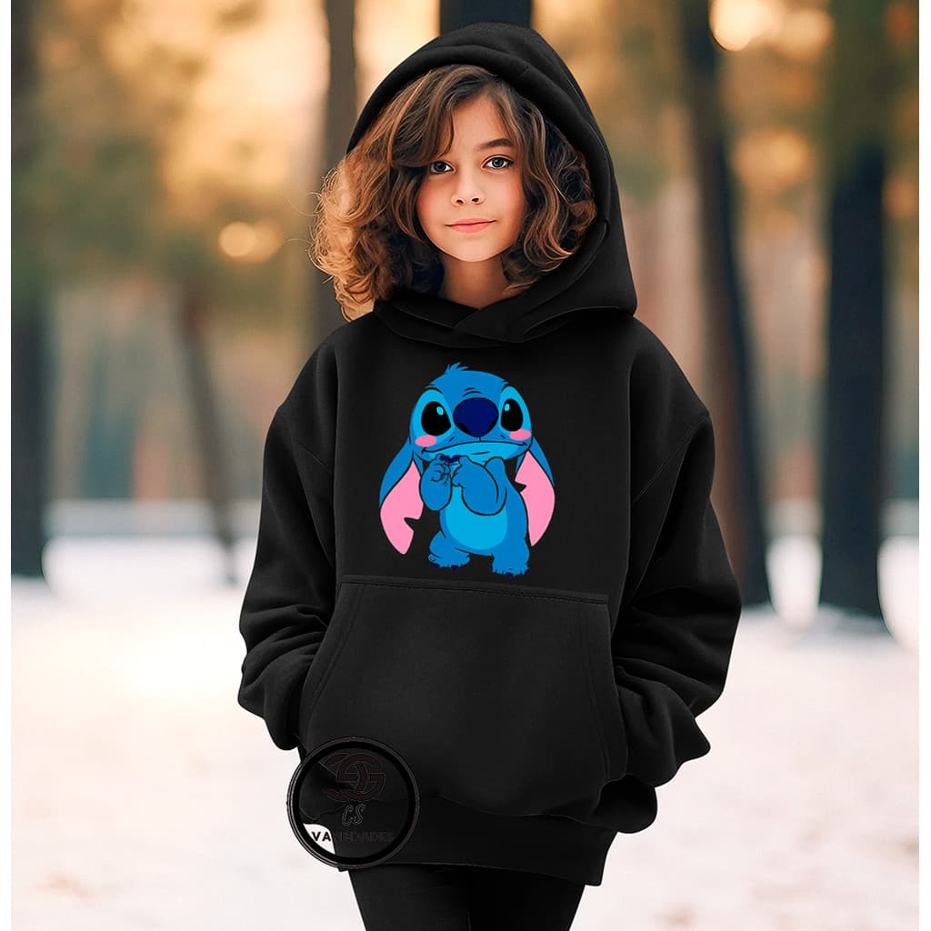 Blusa Infantil Moletom Fofo Blusa Menino e menina Canguru Com bolso e capuz Promoção