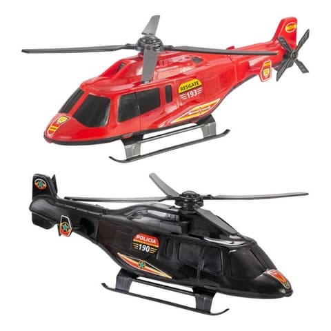 Avião de Brinquedo Bombeiro Policia Helicóptero Menino Estímulo Infantil Brincadeira de Transporte Infantil