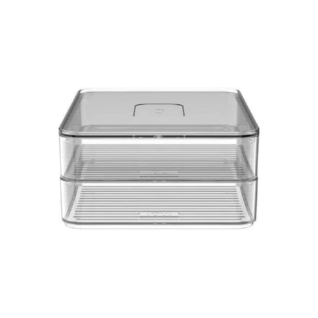 Porta Frios Clear Duplo Natural Organizador de Geladeira Ou