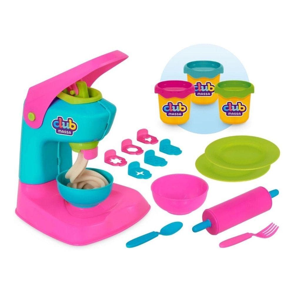 Kit Massa Modelar Club Massa Le Chef  Rosa e Azul - Usual