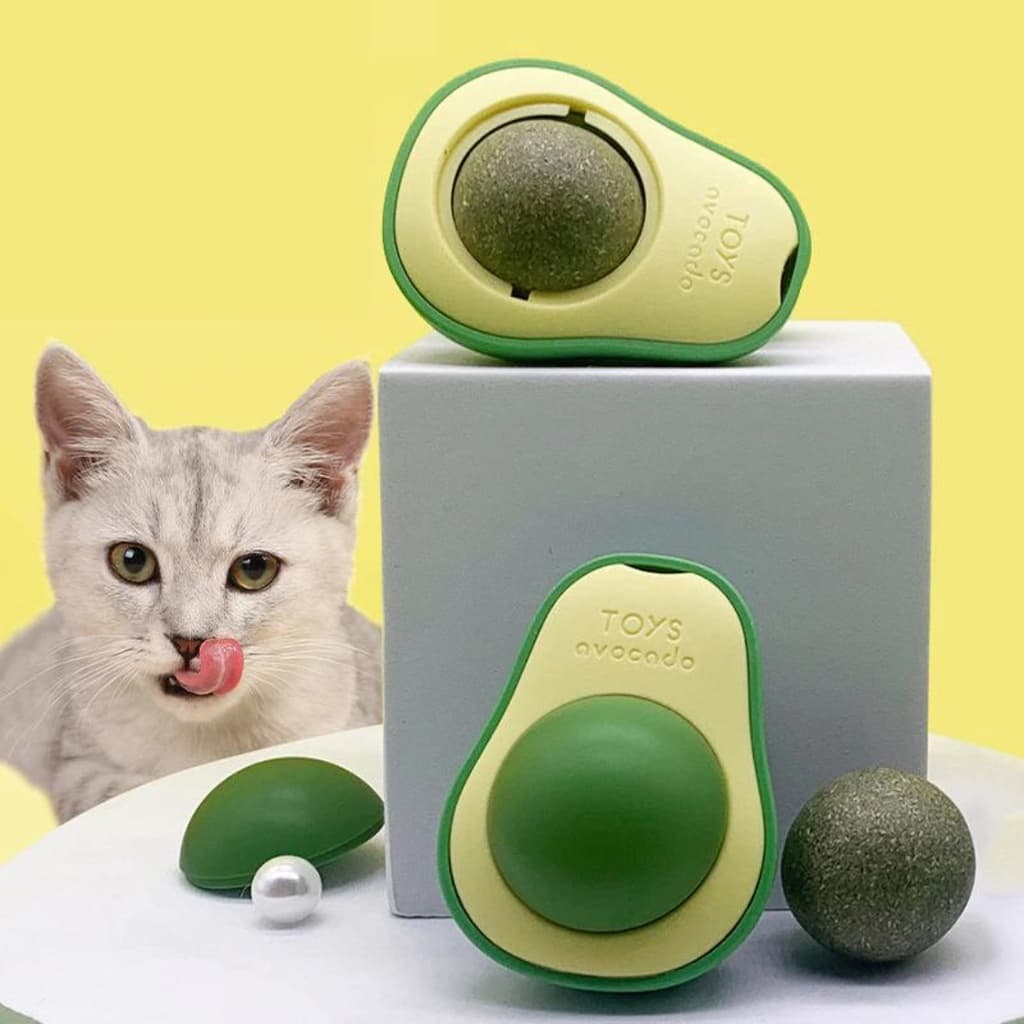 Brinquedo Abacate Com Catnip Para Gatos bola de catnip lambe lambe erva de gato