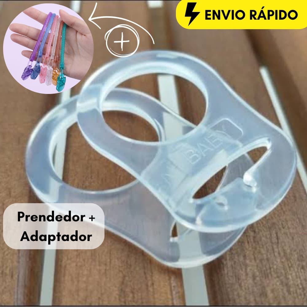 Kit 2 Adaptador Chupeta MAM + 2 Prendedor de Chupeta Tipo Mola