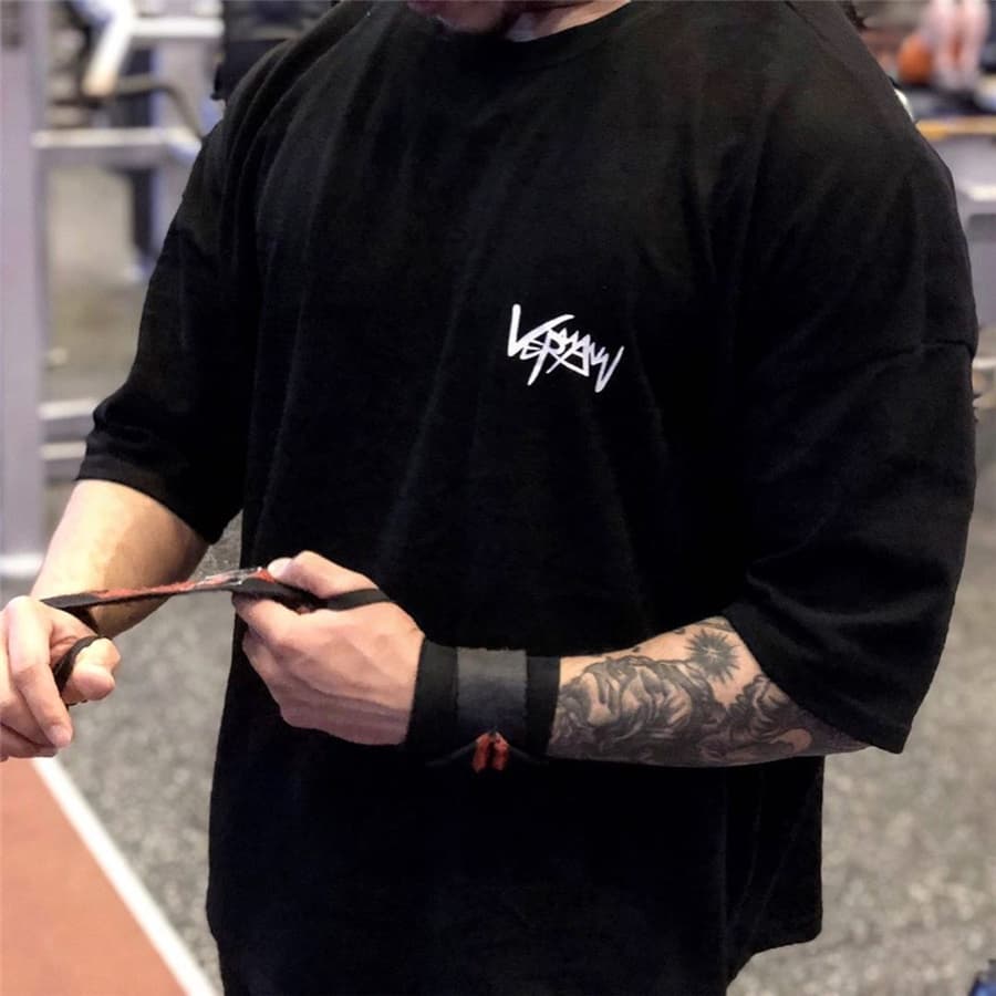 Camiseta Oversized Streetwer Musculação Maromba Treino 100% Algodão