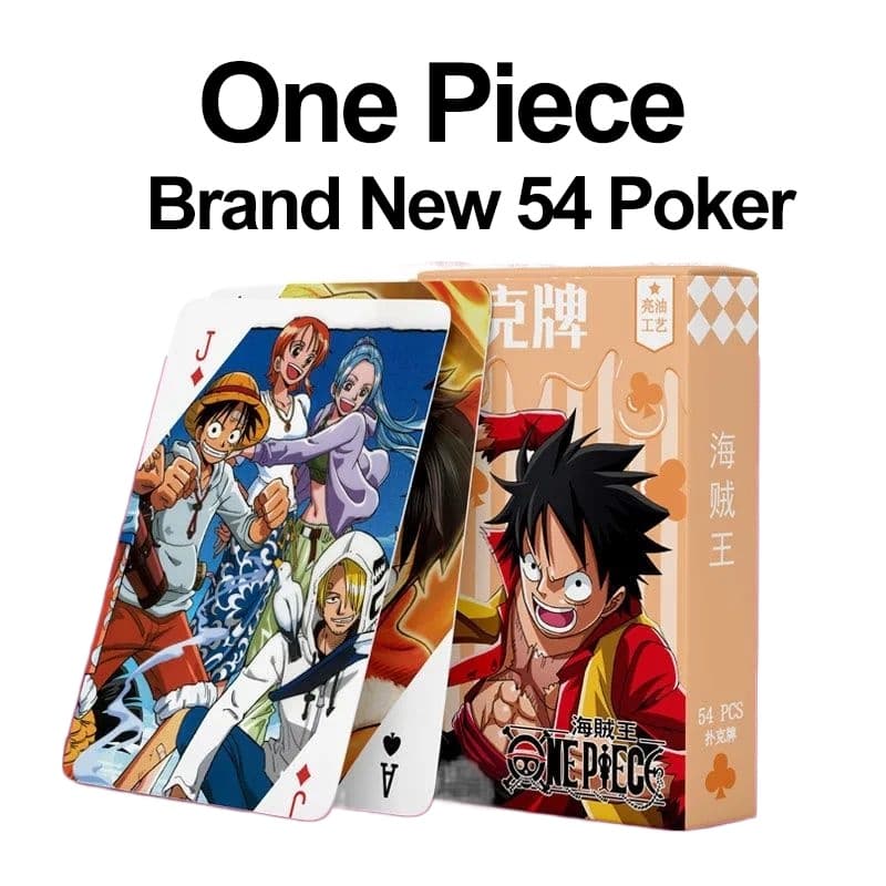 Conjunto de cartas de pôquer One Piece, presentes de cartas, acessórios COS, cartas para jogos de festa, conjunto de car