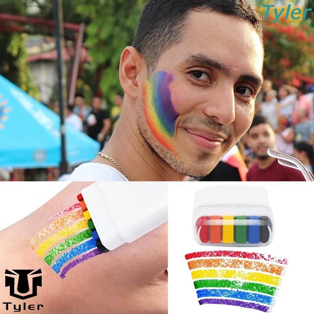 TYLER Tinta Corporal Solúvel Em Água , Cores Brilhantes Não-Tóxicas Portáteis 6 Festa Da Artística