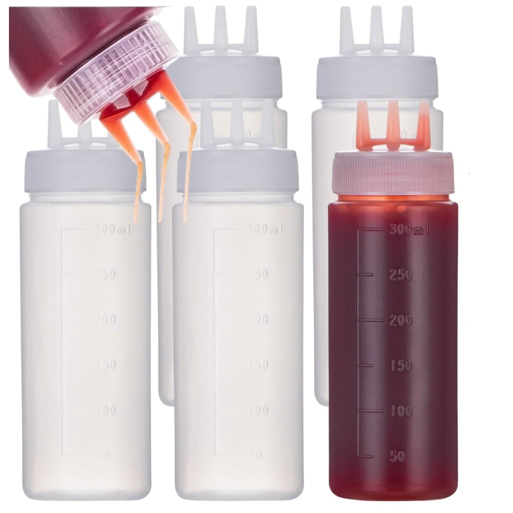 Kit 5 Bisnagas de Molho Profissional Graduada 3 Bicos 450ml