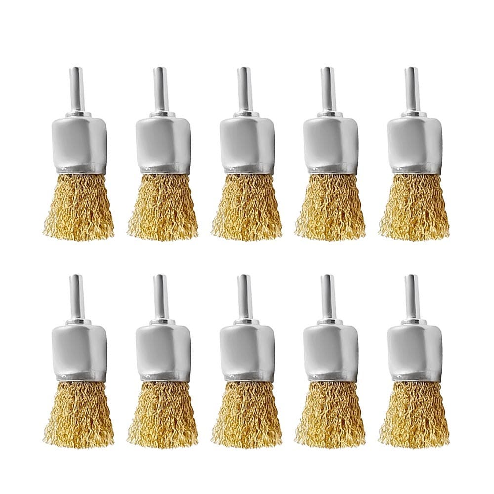 Escova de aço com haste tipo pincel 25mm - 10 unidades - MTX
