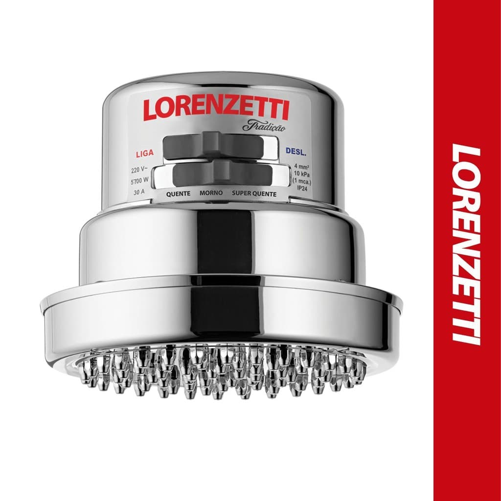 Chuveiro Elétrico Tradição 6800w 220v Cromado Lorenzetti