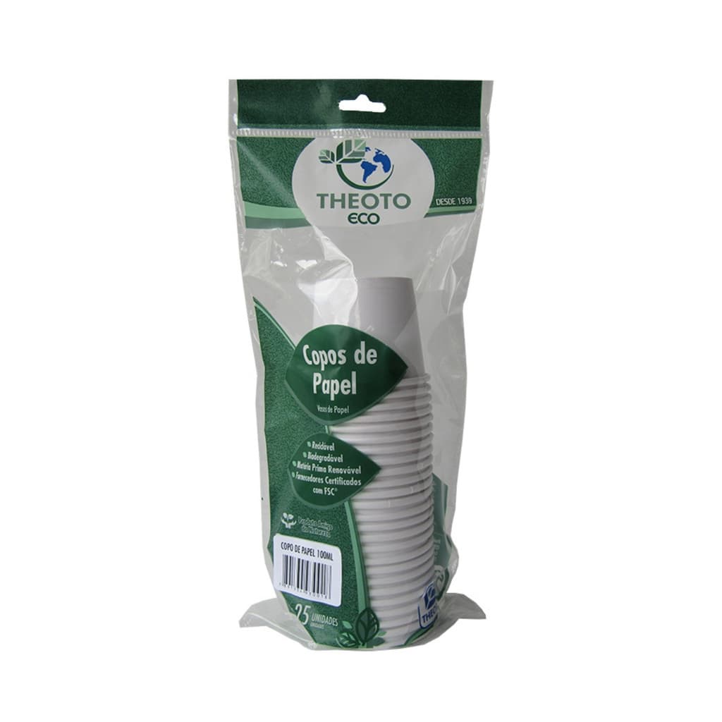 Copo de Papel Térmico Para Cera Depilatória 100ml Theoto - 25 Unidades
