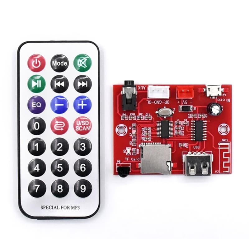 XH-A253 Placa Decodificadora De Áudio Bluetooth Cartão TF Módulo De Recepção Sem Fio Com Controle Remoto