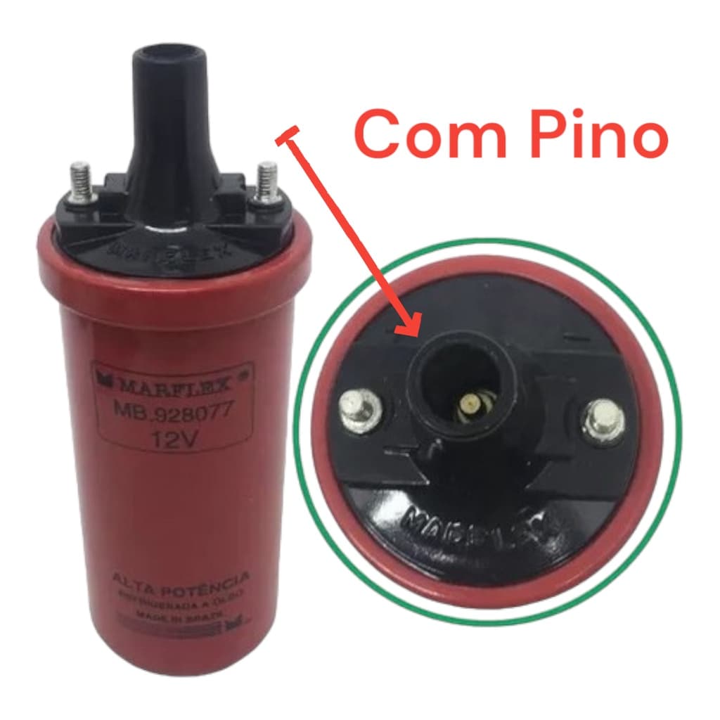 Bobina De Ignição Fusca Brasilia Gol (com Pino) .077np Alta
