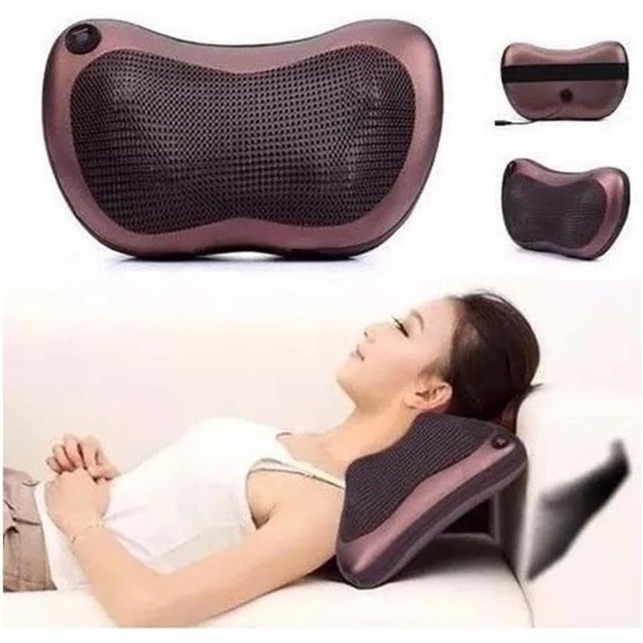 Massageador 8 Bolas Shiatsu Pescoço Lombar 110v~220v 12v Bivolt Veicular Almofada Lombar Pescoço Pés