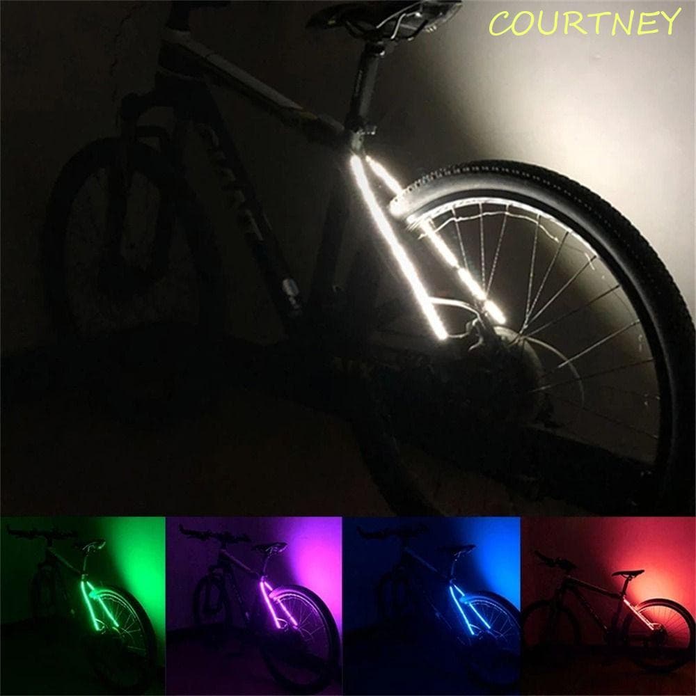 COURTNEY Bicicleta Taillight Parte Ciclismo Fita LED Decorativa Luzes De Skate Nocturno MTB Lâmpada Traseira