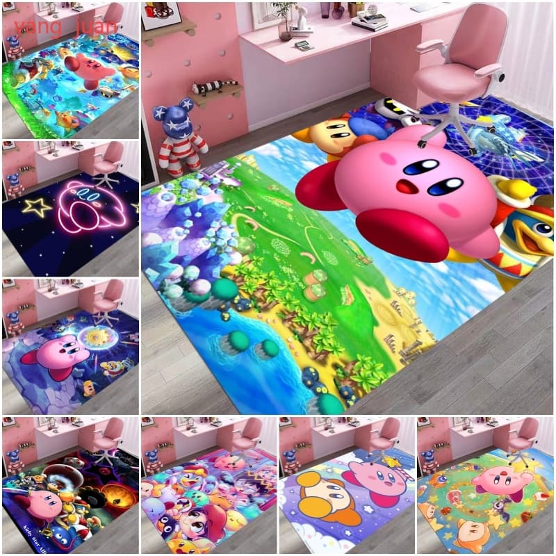 Tapete Nintendo Kirby De Desenho Animado Infantil , Sala De Estar , Quarto , Sofá , Lindo De Menina , Lavável , Resisten