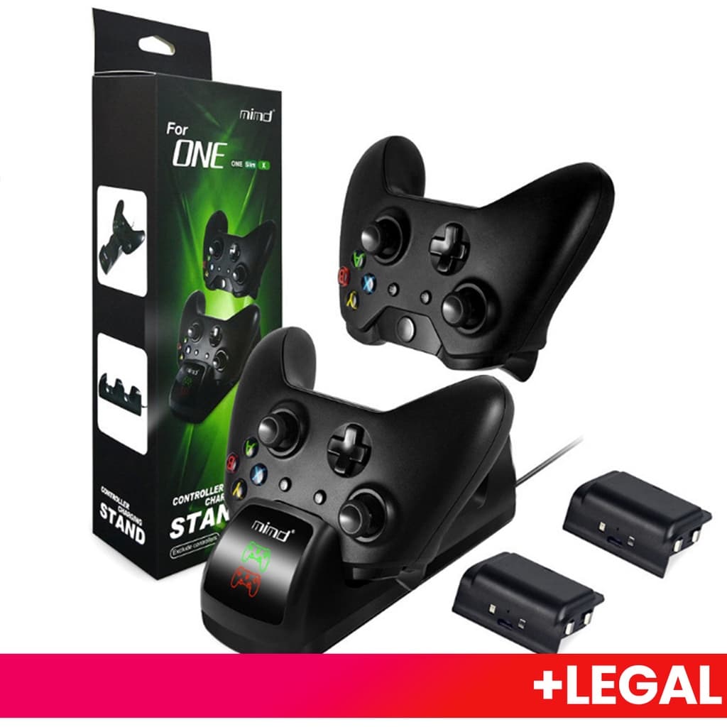 Kit 2 Baterias Dock Carregador Duplo Para Controle X Box One/x/s + 2 Baterias