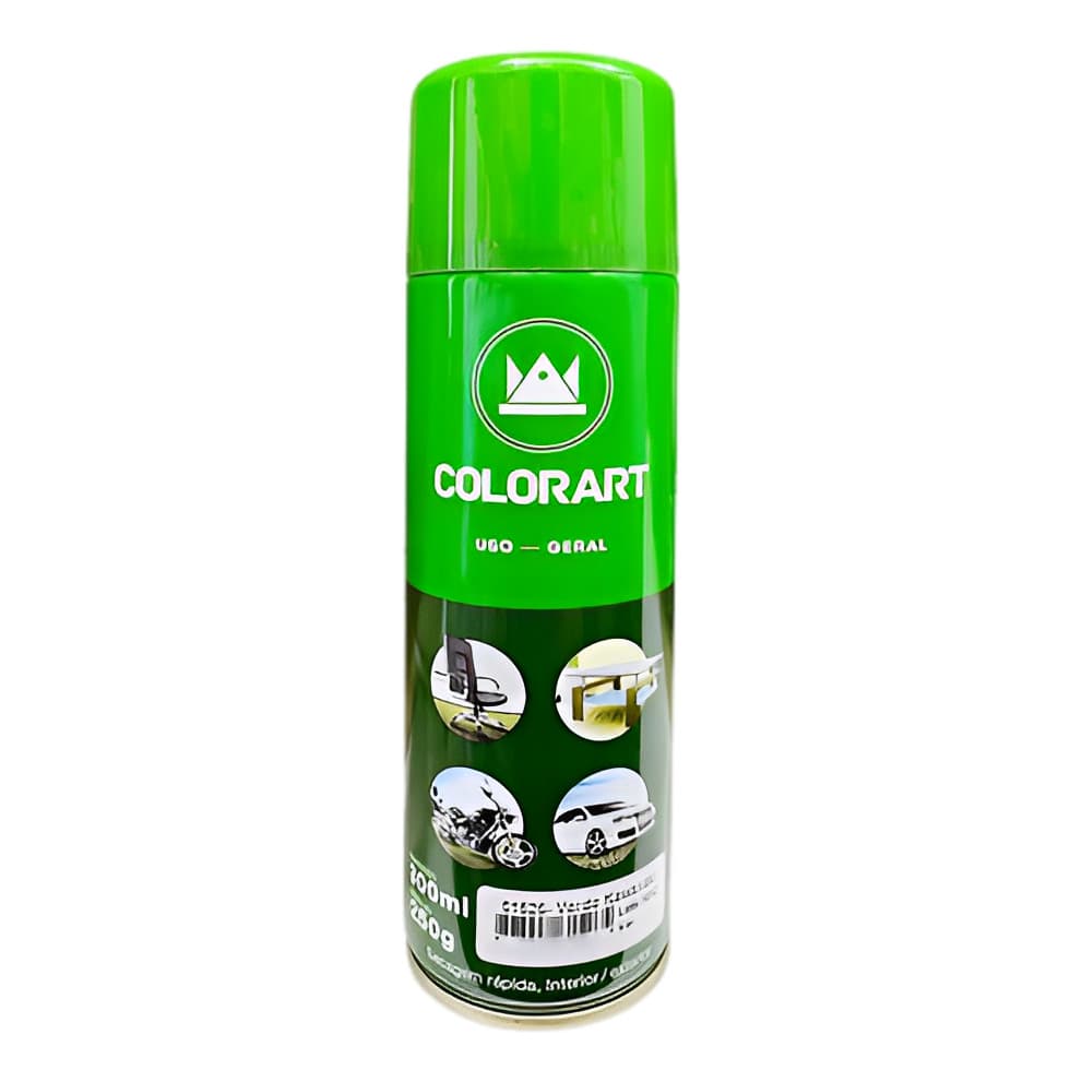 Tinta Spray Verde Kawasaki Colorart 300ml Uso Geral