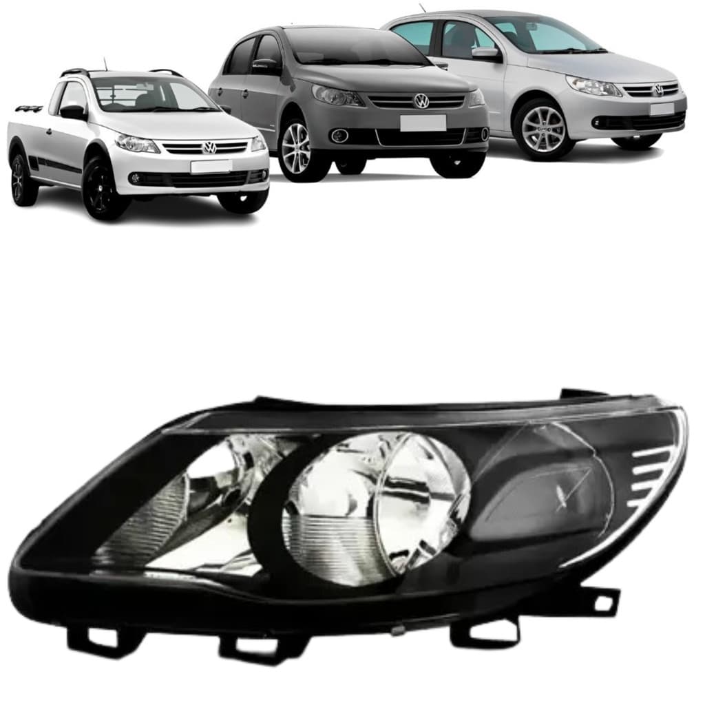 Farol gol saveiro voyage g5 2008 09 10 12 13 mascara negra