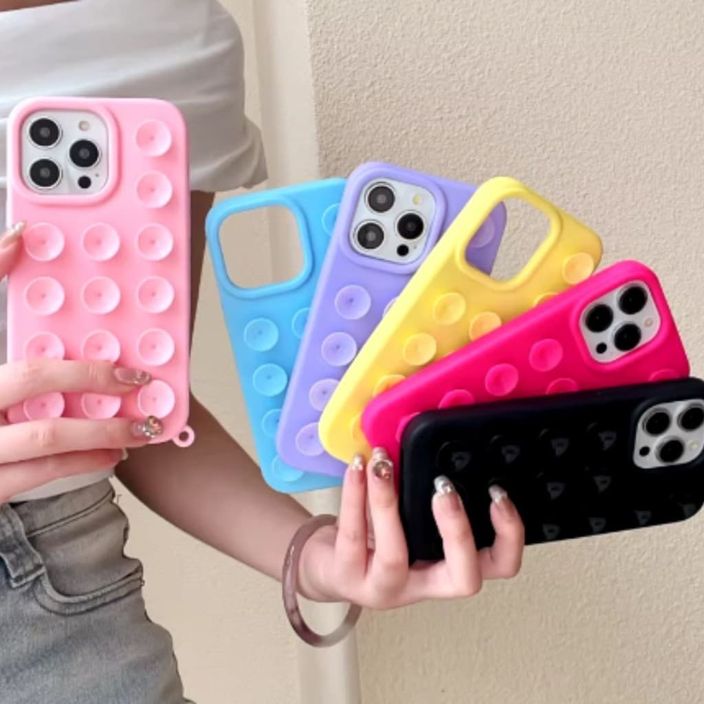 Capa Ventosa Antigravidade Para iPhone – Gruda na Parede e Vidr