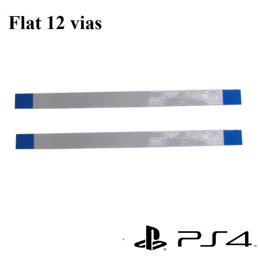 2x Cabos Flat 12 Vias para Controle Ps4 Jds/Jdm 011,030,040,050 e 055