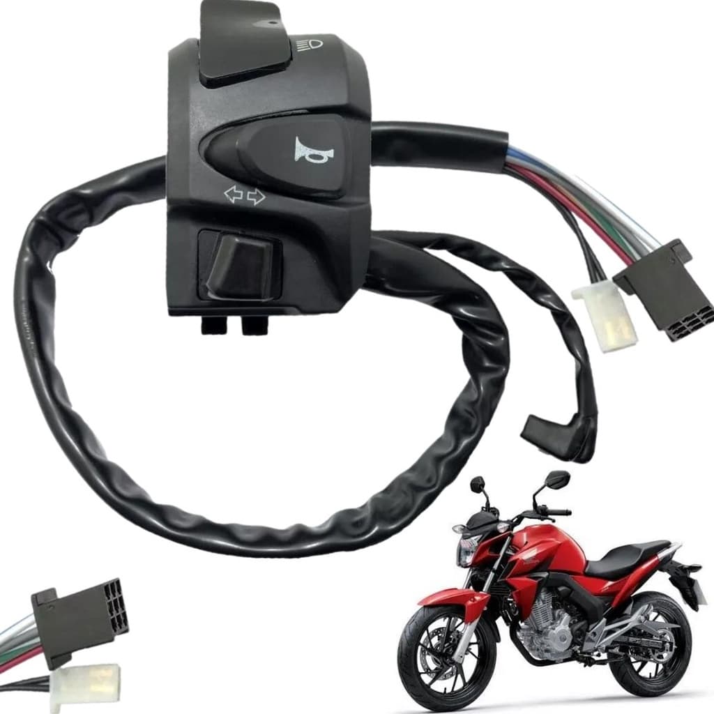 Punho Chave Luz Seta Cb 250F Twister 2016 Em Diante Buzina