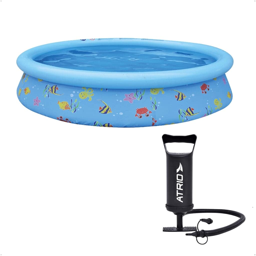 Piscina Infantil 1.000 Litros Redonda Inflável PVC Estampa Divertida + Bomba de Ar Piscina infantil grande tamanho 1,68 M x 51 cm