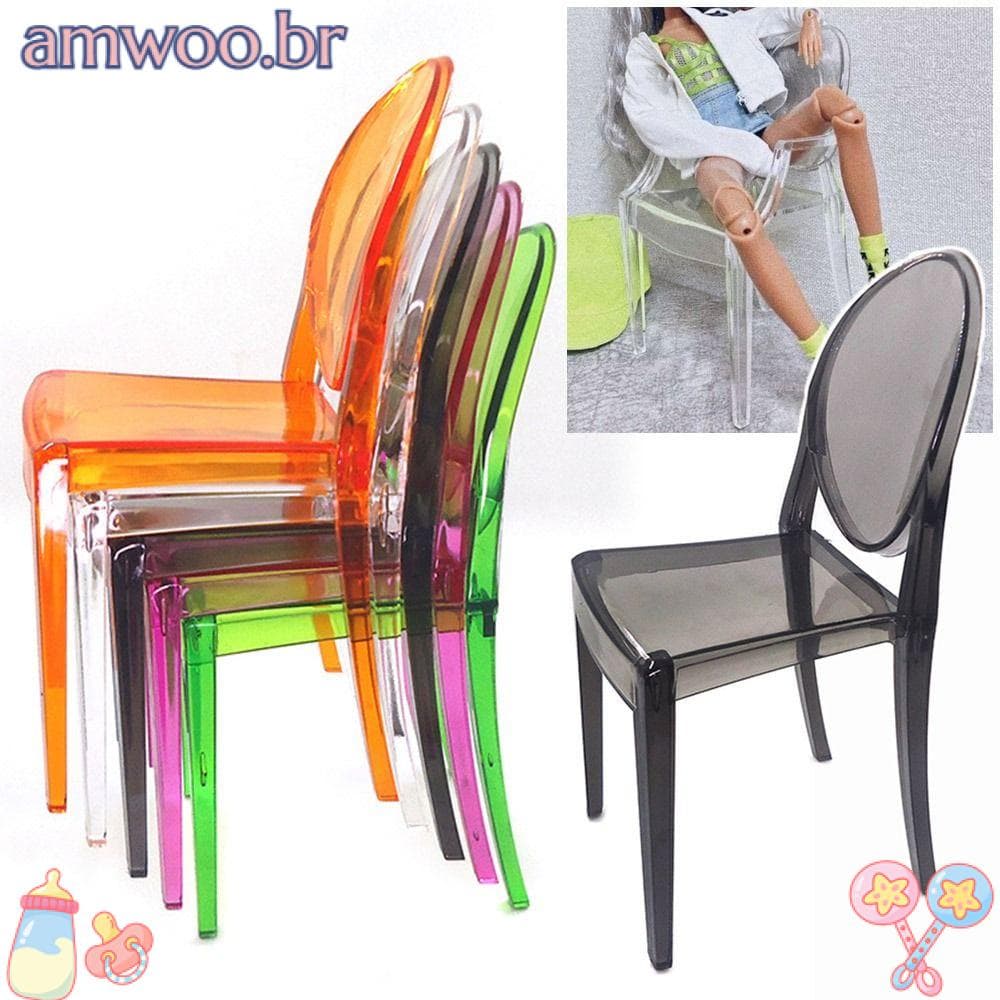 Móveis Em Miniatura AMWOO , Acessórios Para Bonecas Multicoloridas , Cadeira De Lazer Casa De , Mini Encosto De Plástico