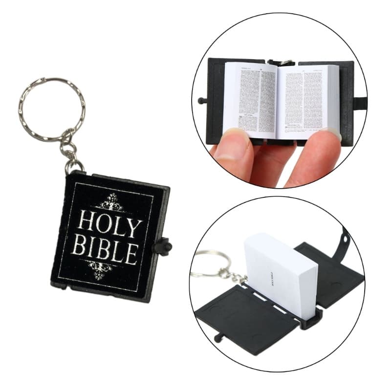 QUICKR Bonito Pequenos Livros Pingente Adorável Chaveiro Forma Bíblia Tecido Macio Chaveiros Flanela Acessóri
