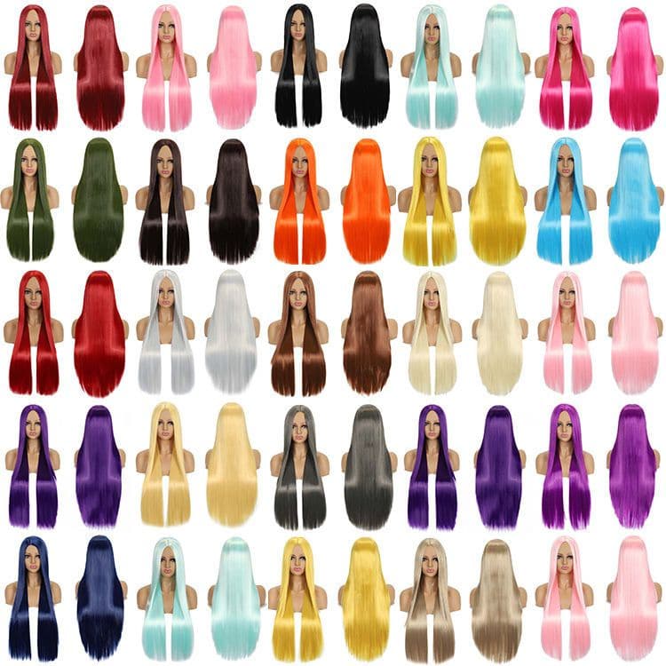 Zl cosplay Peruca Anime Colorida Peruca Anime Estilo Cabelo Longo Fabricante Atacadista Cabeleireiro Liso