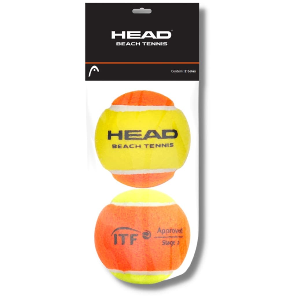 Bola De Beach Tennis Head Kit Com 2 Und Bolinha Praia Pro
