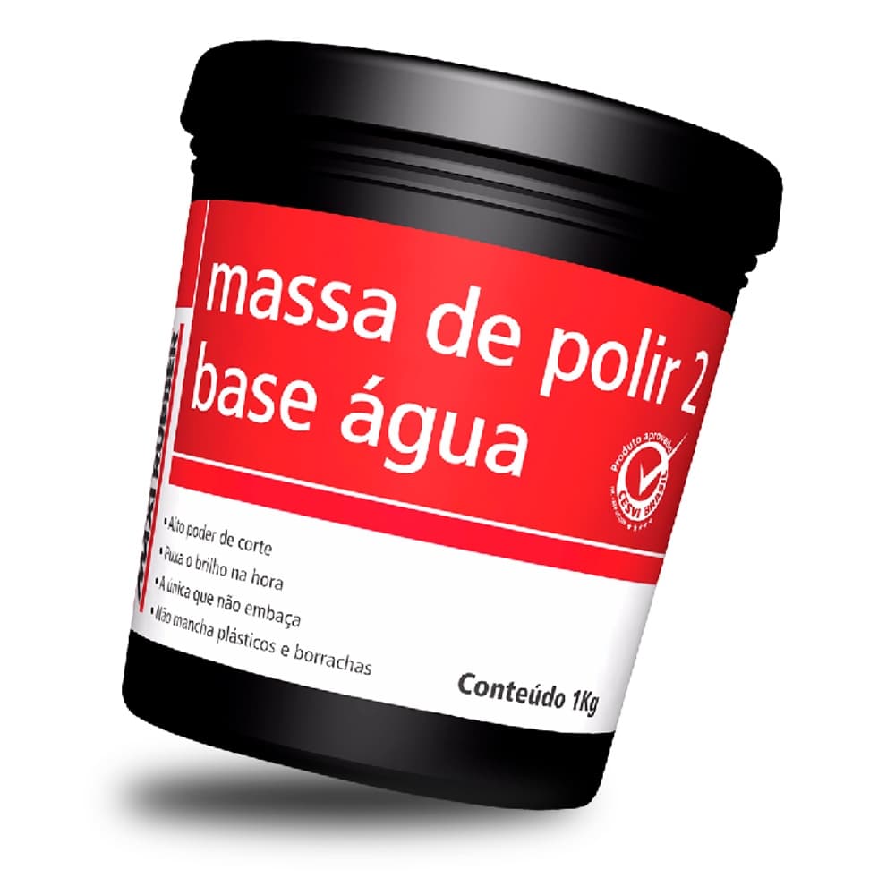 MASSA DE POLIR N 2 BASE ÁGUA 1KG MAXI RUBBER