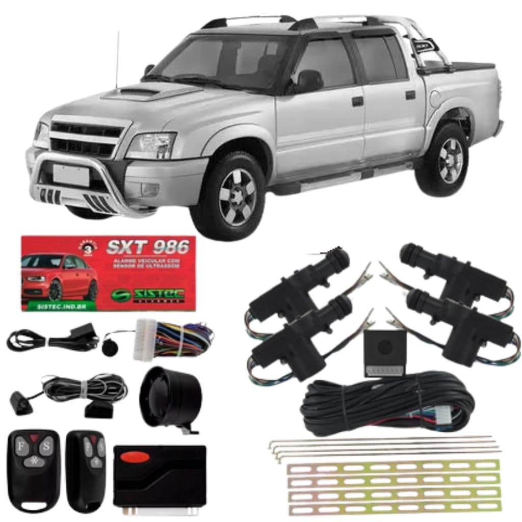 Kit Trava Eletrica + Alarme S10 4 Portas Até 2011