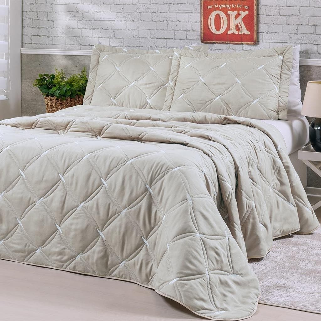Kit Cobre Leito Percal Cama Casal Super King 3,10m x 2,80m