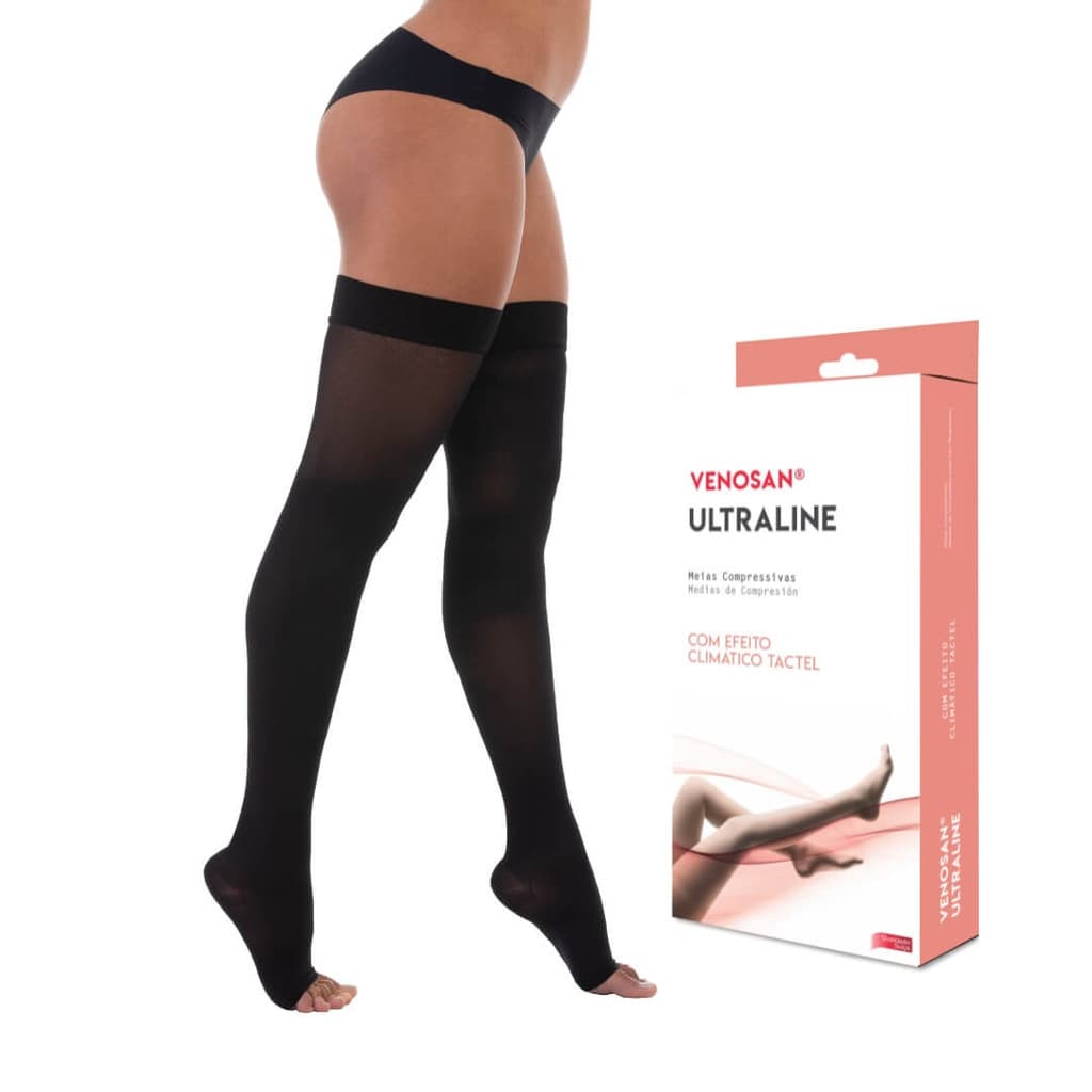 Meia Venosan 4000 Ultraline 20-30 mmHg 7/8 Cor Preto