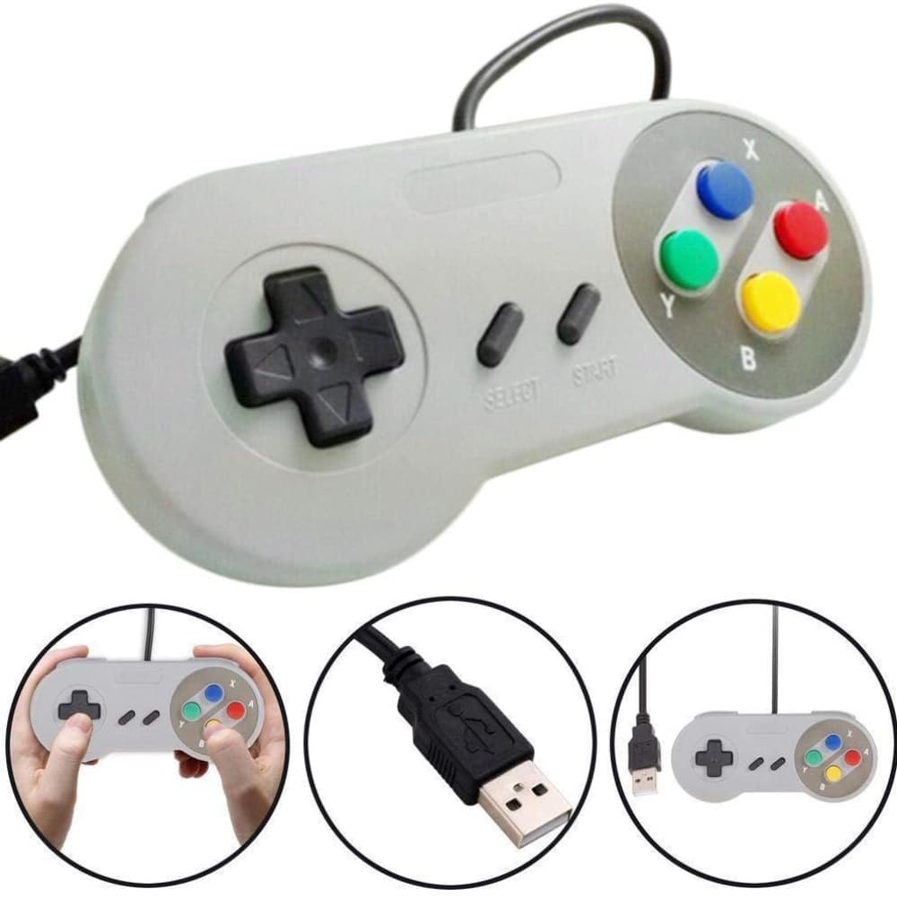 Controle Usb Snes Super Nintendo Para Pc Raspberry Mac Linux Knup KP-3124
