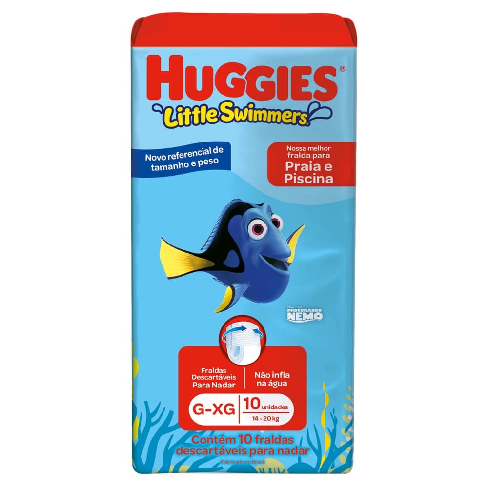 Fralda para Piscina Huggies G-XG Little Swimmers 10 Unidades