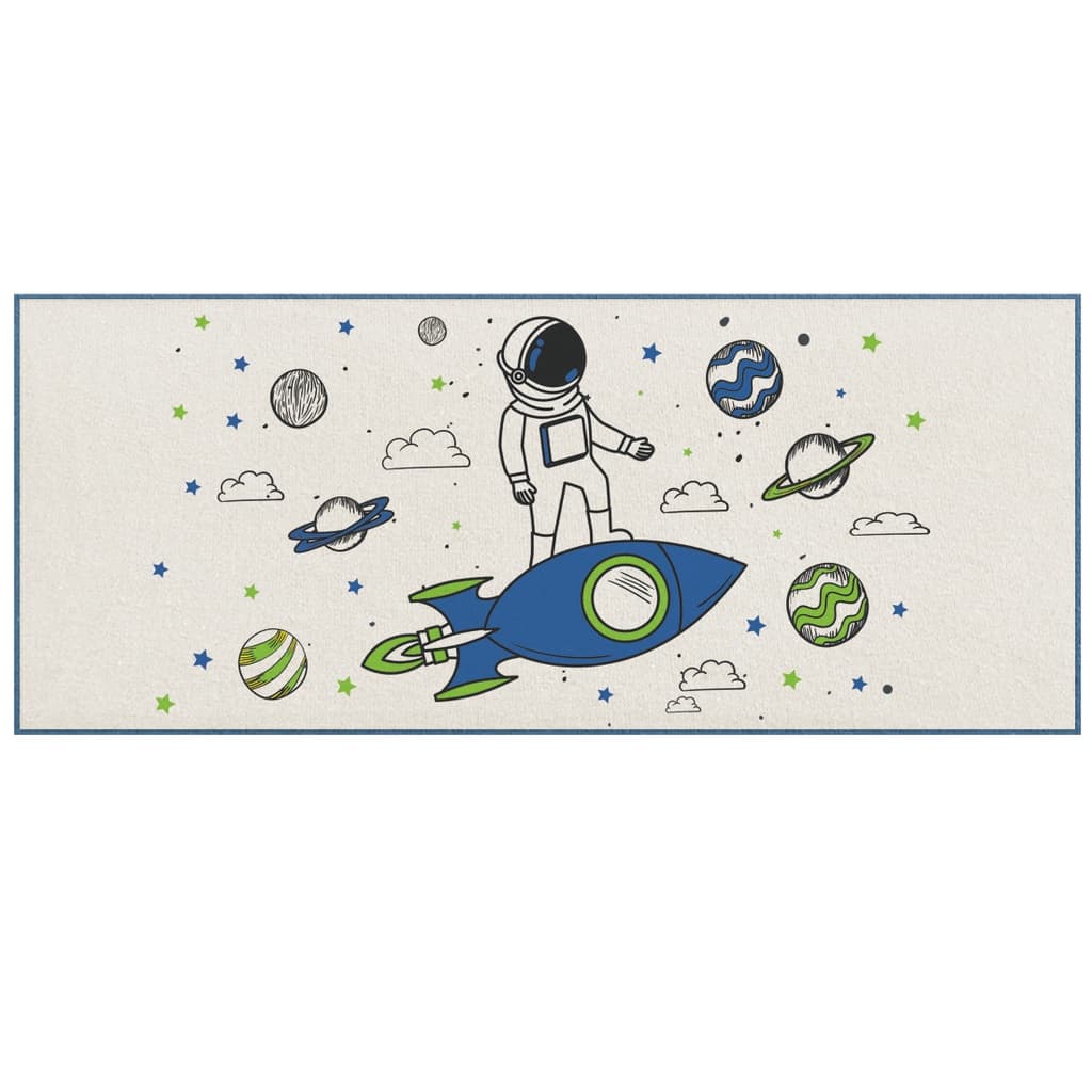 Tapete Infantil Astronauta Royal 45X100cm Antiderrapante
