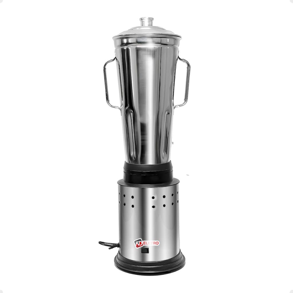 Liquidificador Industrial  Baixa Rotação 6 Litros Prata  Jarra de Aço Inoxidável Bivolt Cozinhas-