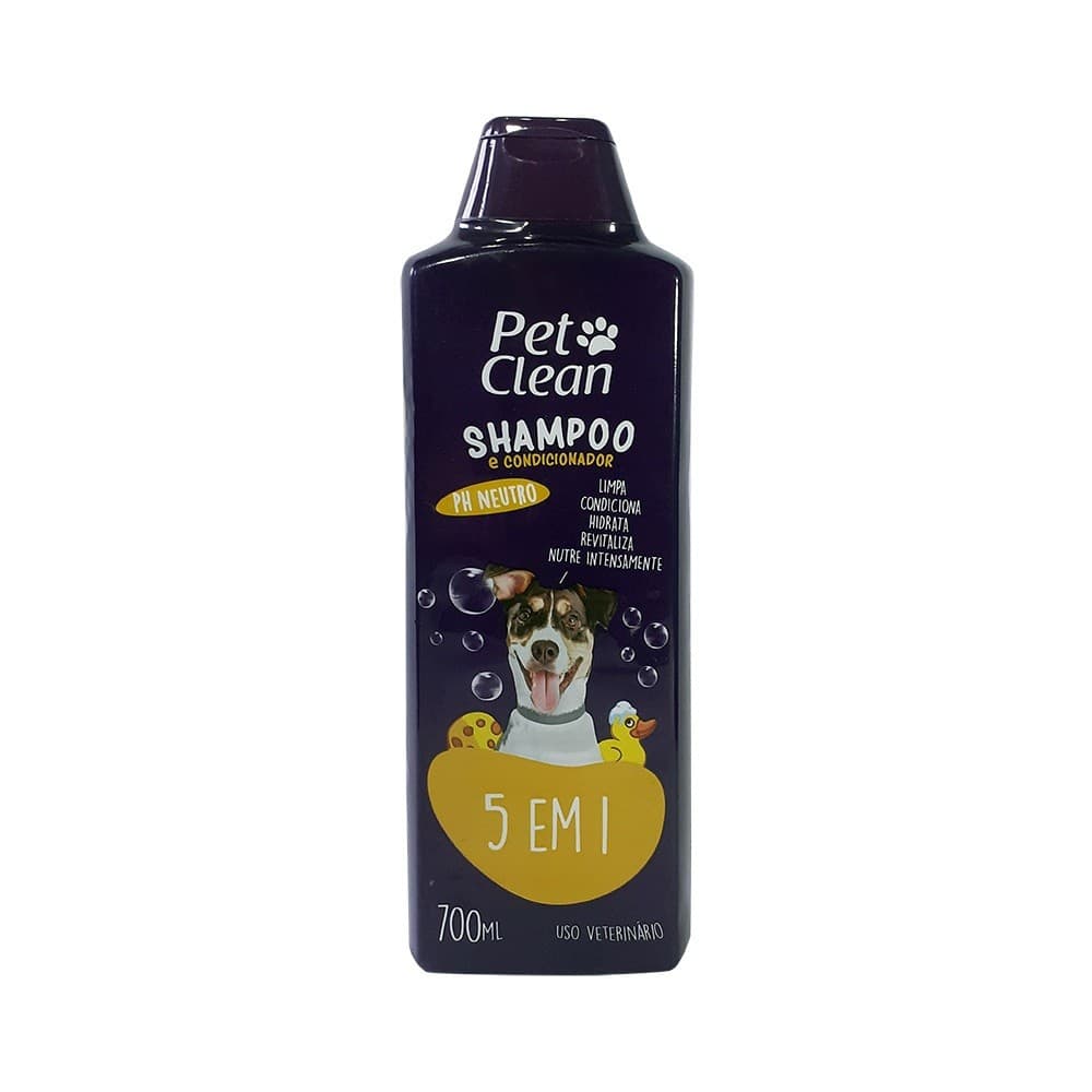 Shampoo e Condicionador Pet Clean Pelos Claros, Shampoo Pet Clean 5 em 1, Pet Clean Natural