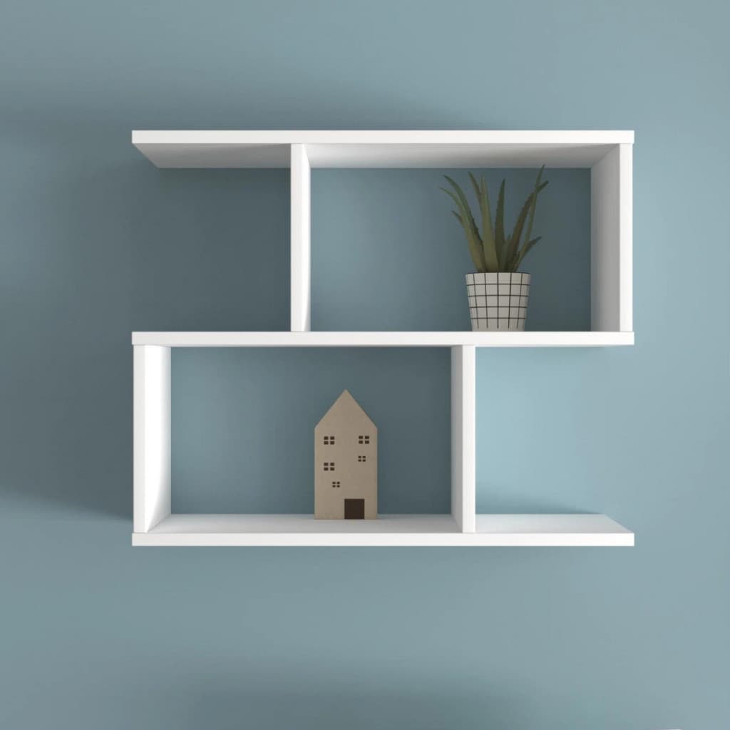 Nicho Para Decorações Suspenso Escritório Sala Quarto Em MDF 100% Com Suporte Invisível