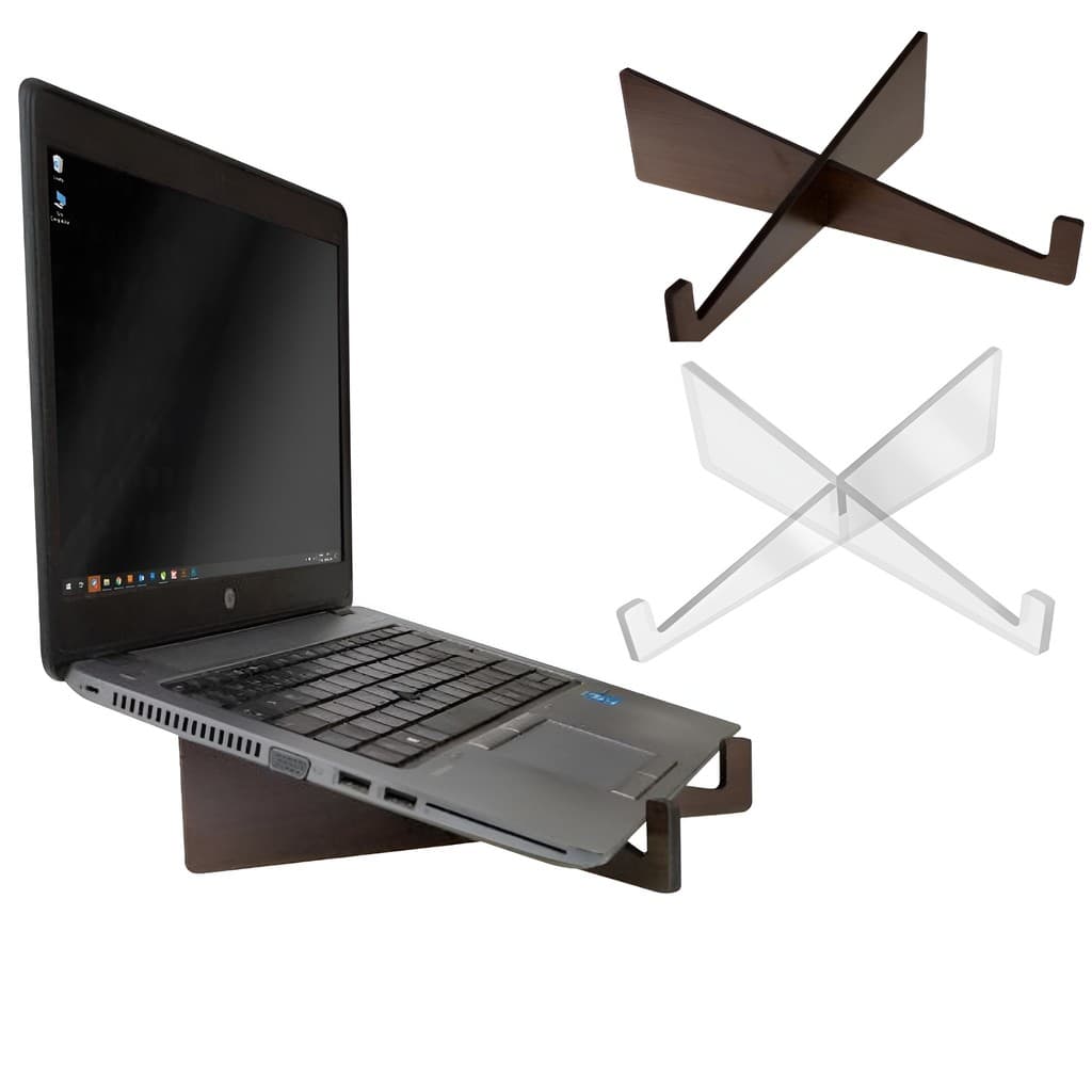 Suporte notebook para mesa Acrílico Mdf apoio base Home Office