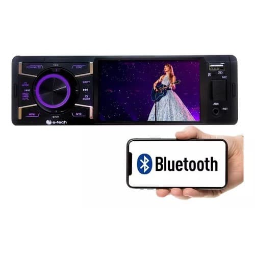 Multimidia 1 Din Tela 4 Polegadas Radio Mp5