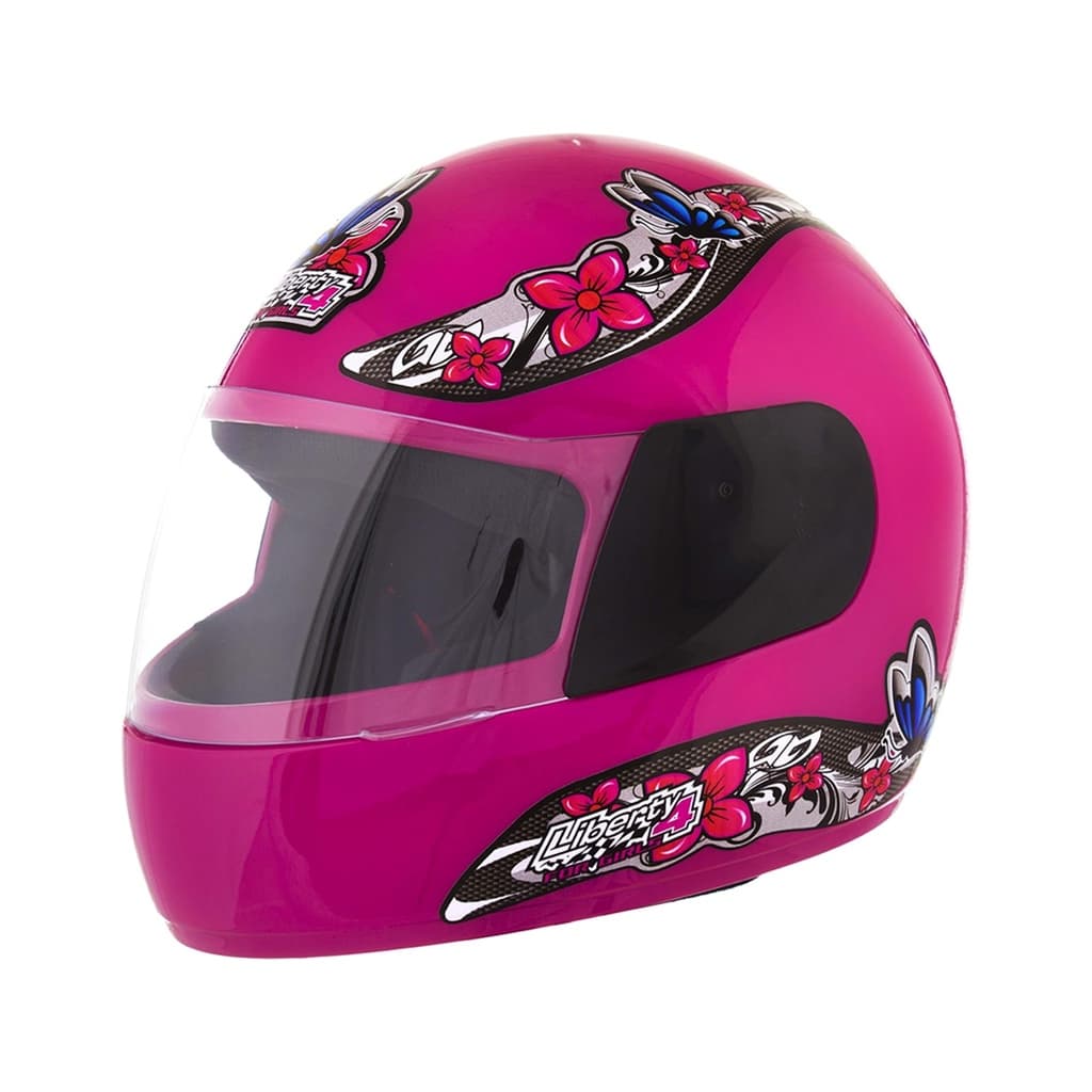 Capacete Moto Feminino Liberty Four For Girls Rosa Viseira Cristal Inmetro Tamanho 58 - Pro Tork