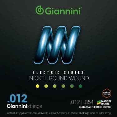 Encordoamento para Guitarra Giannini Nickel Round Wound GEEGST12 (.012 – .054)